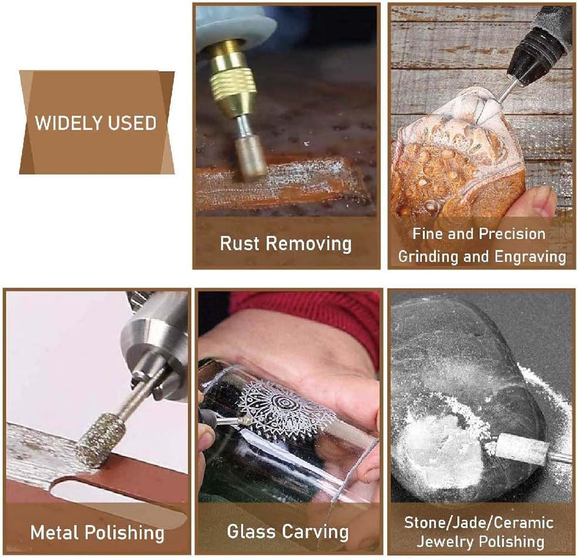 20Pcs Diamond Drill Bit Set for Rotary Tool