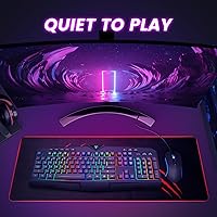 Vista 7 de Teclado inalámbrico, teclado inalámbrico recargable con retroiluminación RGB para juegos con reposamuñecas, teclas silenciosas, teclas multimedia