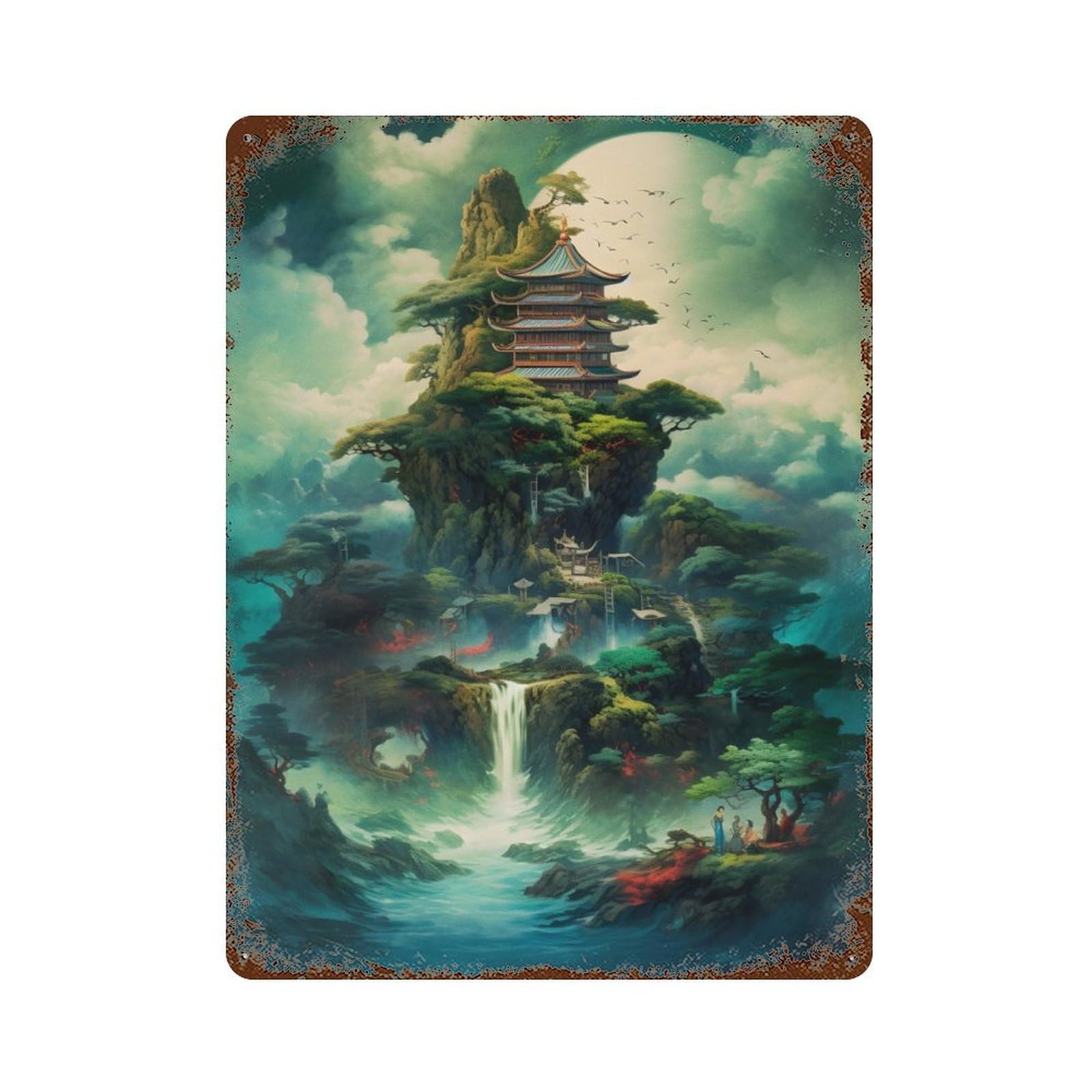Japan Fantasy 013 Decorative Tin Sign 15.7"x11.8", Ideal for Garage, Bar And Workshop Decor