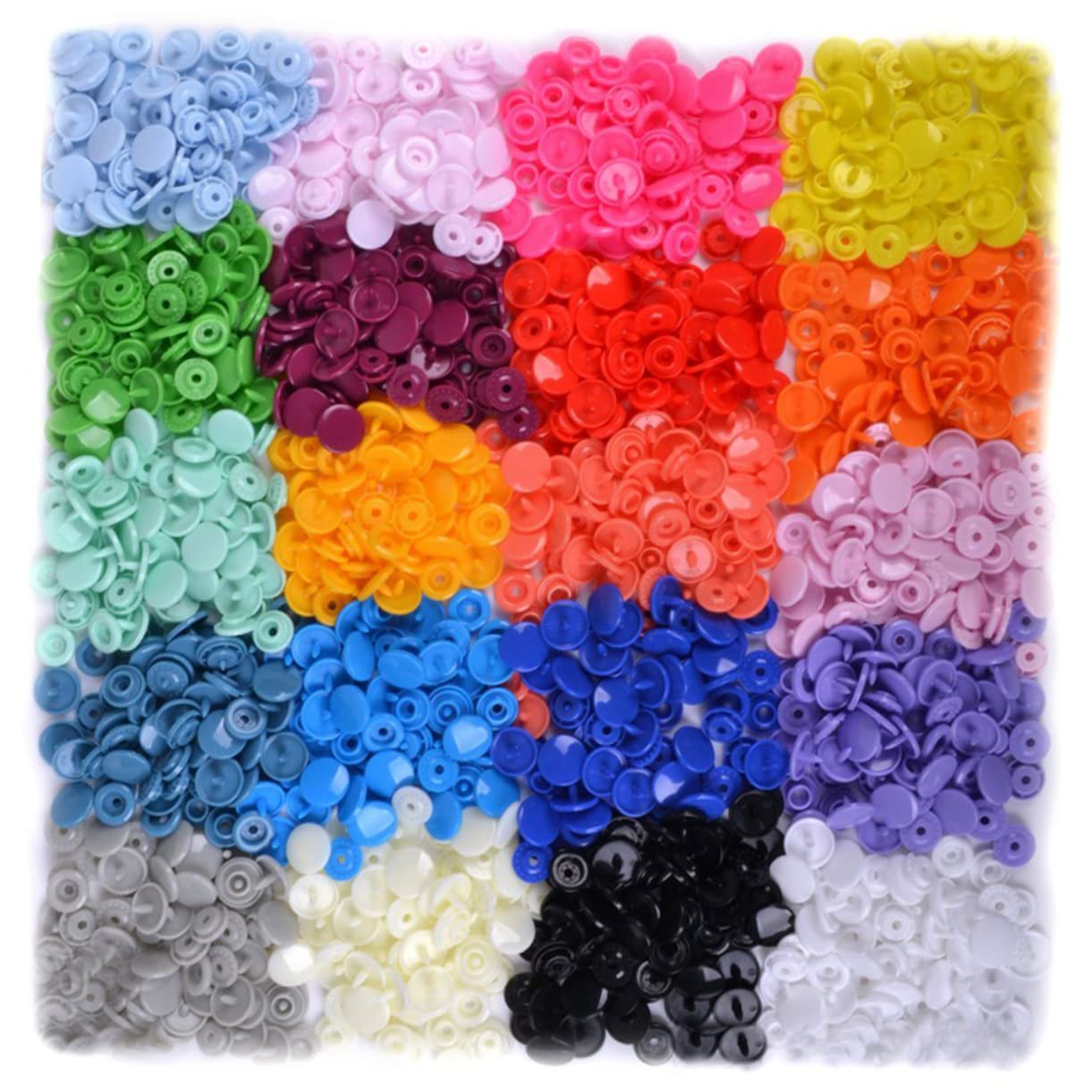 SHINEOFI Kit de Alicates Kam Herramienta Fácil de Usar en 20 Colores para Cierres a Presión 300 Botones de Plástico T5 para Proyectos DIY y Manualidades