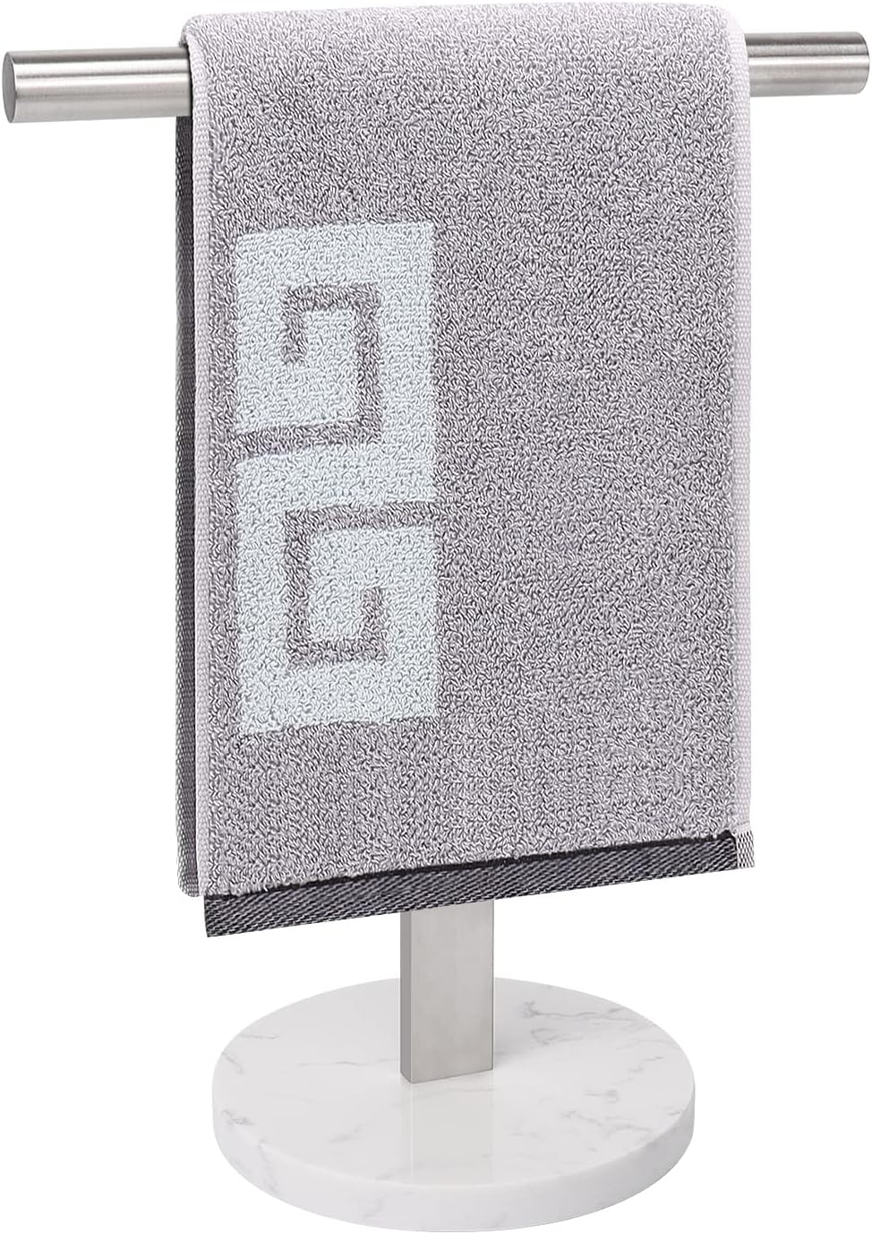 NearMoon T-Shape Hand Towel Holder with Marble Base