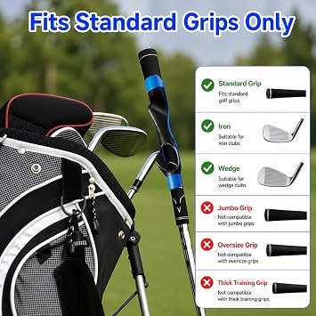 Golf Grip Training Aid, Golf Grip Trainer Rubber for Correct Hand Position Lightweight Anti-Slip Grip Trainer Golf Ideal for Right-Handed Develops Muscl