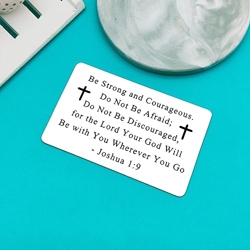 Miniatura 2 de Xiahuyu Regalos cristianos para hombres, regalos religiosos, versículos de la Biblia, regalos grabados para billetera, tarjeta de inserción para