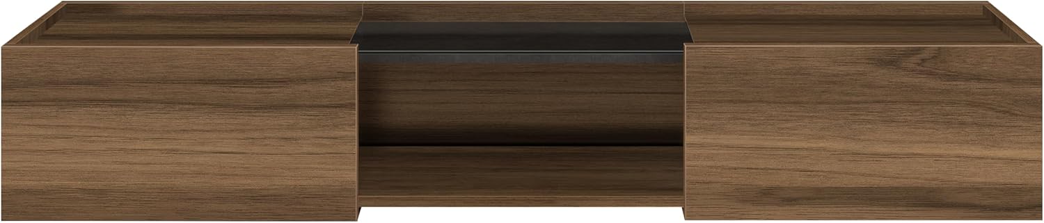 Atelier Mobili Floating TV Stand 65 Inch TV, Wall Mounted Media Console, Mid Century Modern Media Console, Walnut TV Stand for Living Room, Floating Entertainment Center (Walnut, 69 Inches)