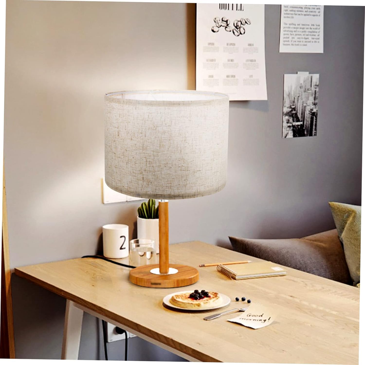 Gadpiparty Decent Fabric Lampshade Removable Ceiling Lamp Shade for Chandelier and Wall Lights Construction Soft Light Diffusion Easy to Install Inner