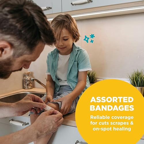 Miniatura 5 de Be Smart Get Prepared Kit de primeros auxilios de 110 piezas: limpiar, tratar, proteger cortes menores, hogar, oficina, coche, escuela, negocios