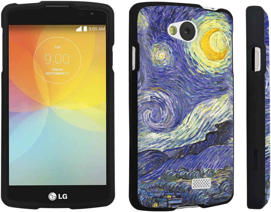 LG Optimus F60 MS395 / Tribute LS660 / Transpyre VS810PP Hard Case Black - (Starry Night)