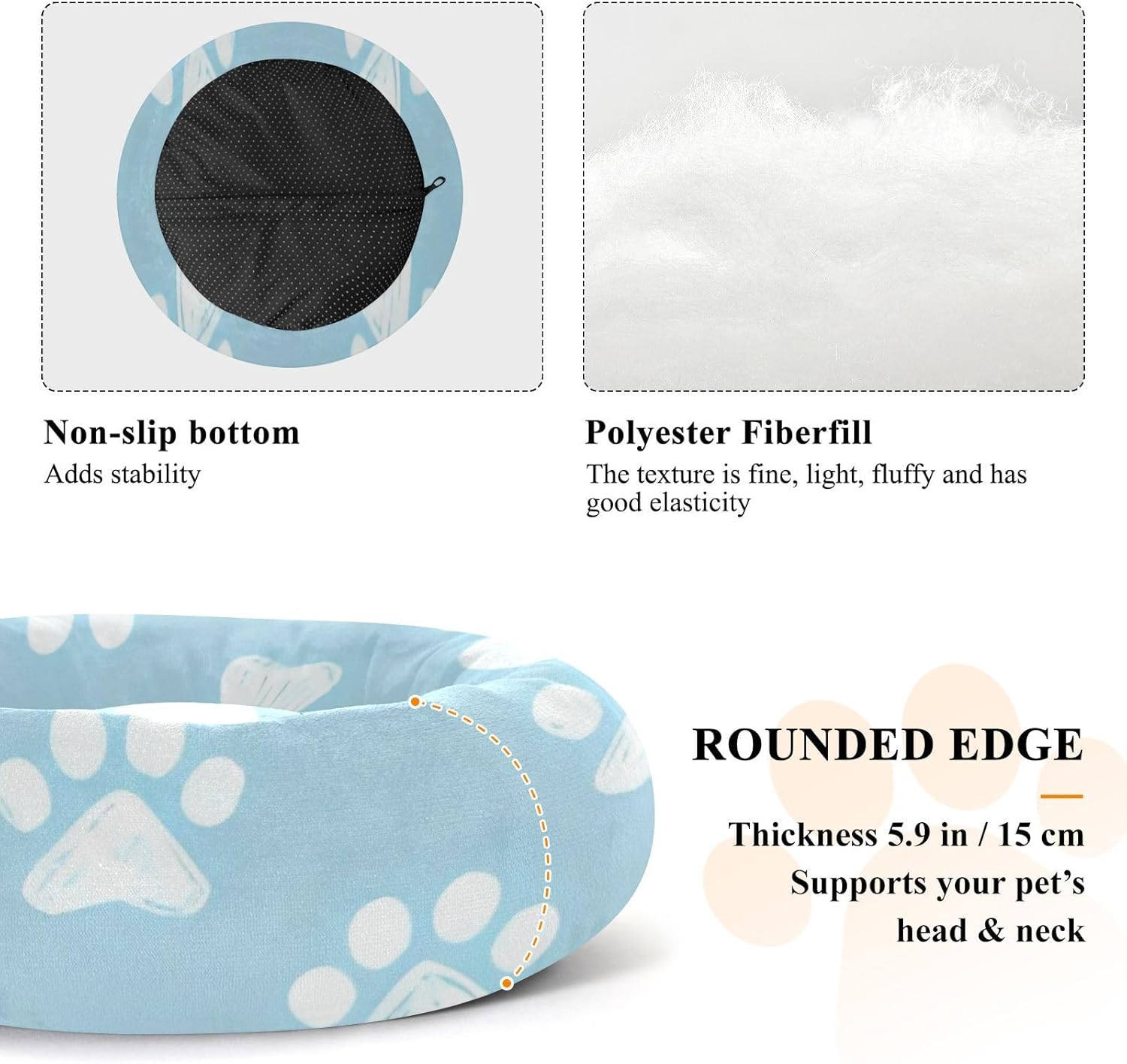 Cute Pillow Pet Bed Extra Small Size Stress Relief Pet Bed for Large Dogs