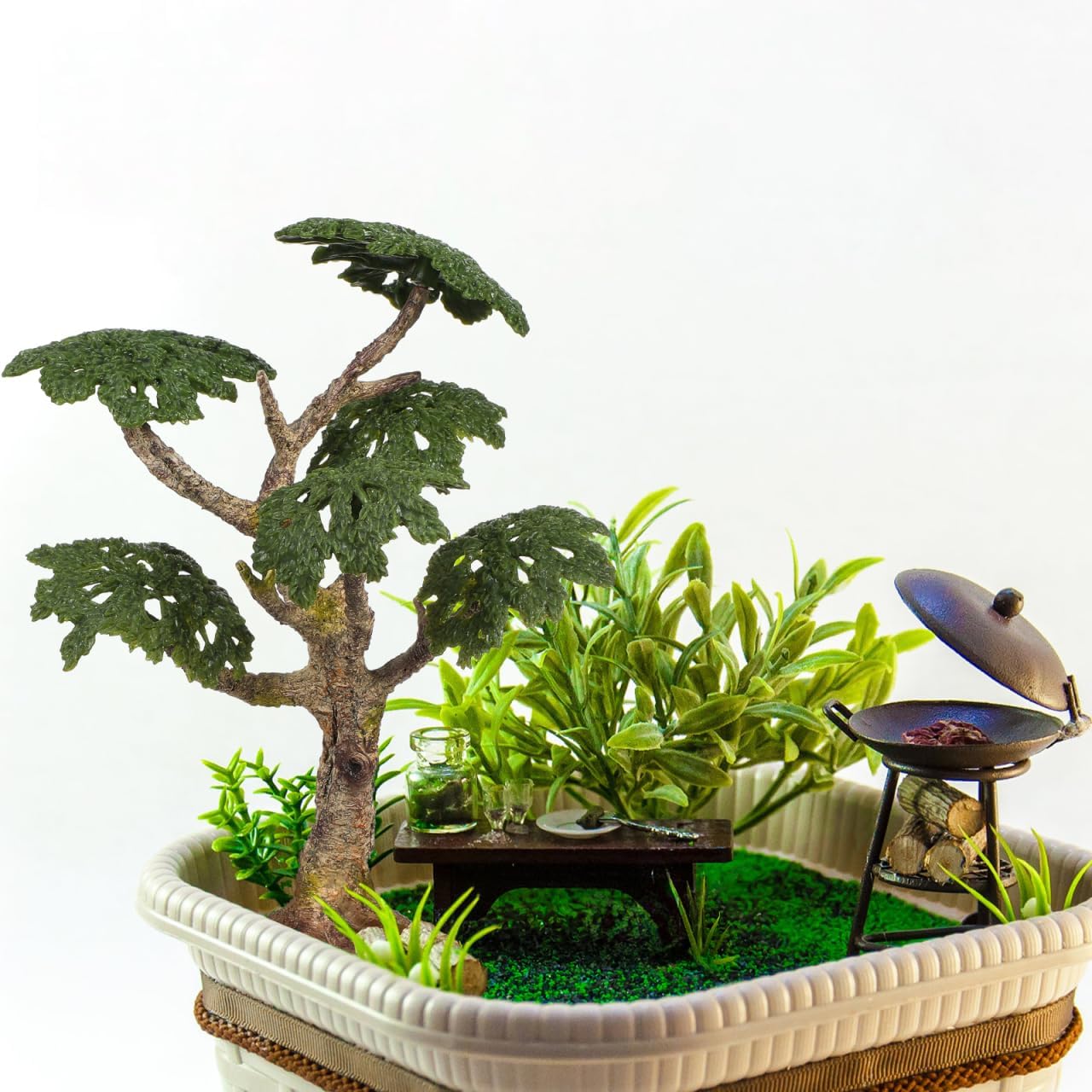 Toyvian Model Trees for Diorama Miniature Tree for Model Railroads Plastic Trees for Crafts Micro Landscape Decoration for Architecture Models Sand Table Scenery 7.44 X 5.98 X 4.40 in