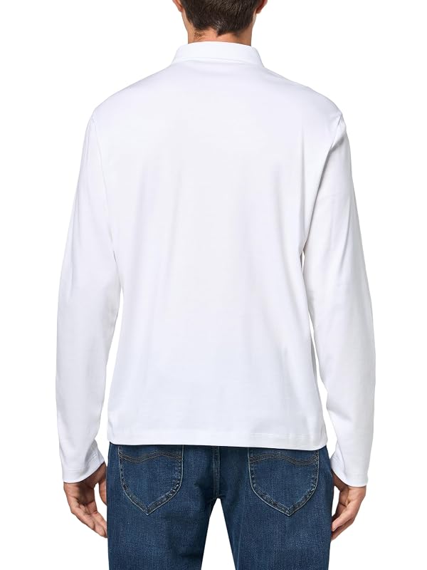 Polo Long Sleeve in Clinton Knit White by Theory - Image 2