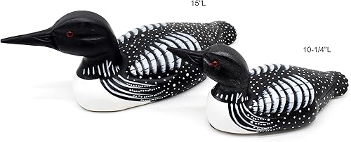 Vista 7 de CVHOMEDECO. Primitives - Figura decorativa decorativa de madera pintada y grabado a mano, 15 pulgadas