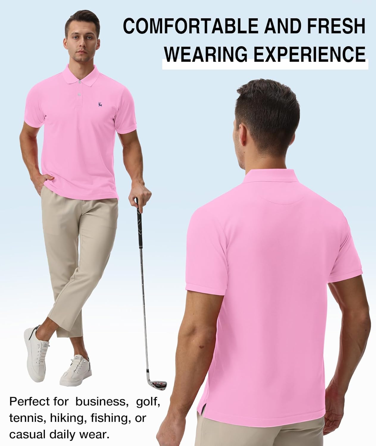 V VALANCH Camisa polo masculina manga curta golfe absorção de umidade casual gola polo tênis, rosa, 3G em promoção! Veja a oferta e mais achadinhos de Camisetas 4 Hoje é o melhor dia para comprar V VALANCH Camisa polo masculina manga curta golfe absorção de umidade casual gola polo tênis, rosa, 3G com aquele preço maroto! Promoção! Aproveite a oferta! 4