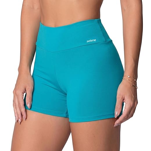 Short Feminino Academia Poliamida Zero Transparência Cintura Alta Selene