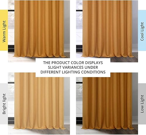 Miniatura 4 de HPD Half Price Drapes-Cortinas extraanchas de lino sintético texturizado poscurecer la habitación, dormitorio, sala de estar, 1 panel de 100 pulg de