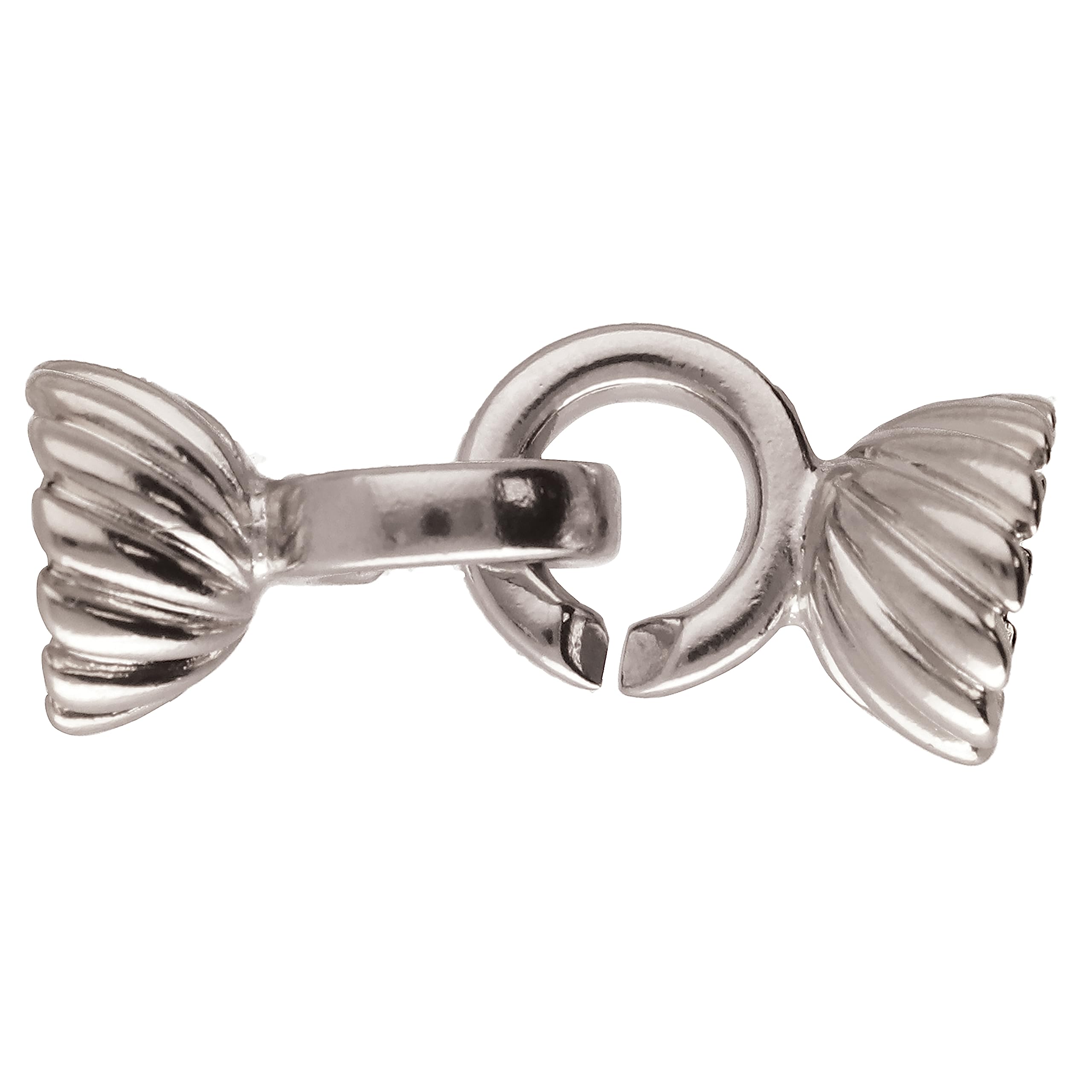 The Beadsmith Klejone zapięcie skręcane – eleganckie elementy – kolor srebrny – 1 sztuka, 35 x 13 mm – komponent do wykończenia lub łączenia bransoletek, naszyjników i ręcznie robionej biżuterii