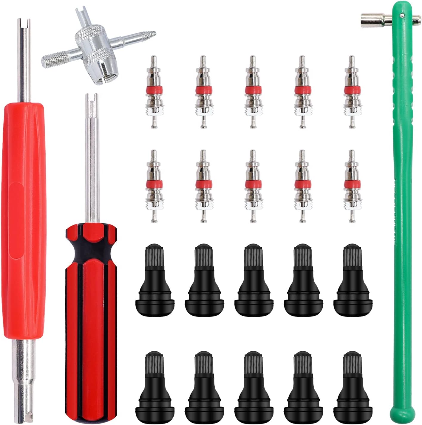 Hmknana 24PCS Valve Stem Puller Installer Tool Kit with