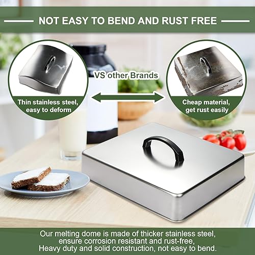 Miniatura 5 de Cubierta rectangular que rocía la tapa de la cubierta de la bóveda de fusión del queso del acero inoxidable