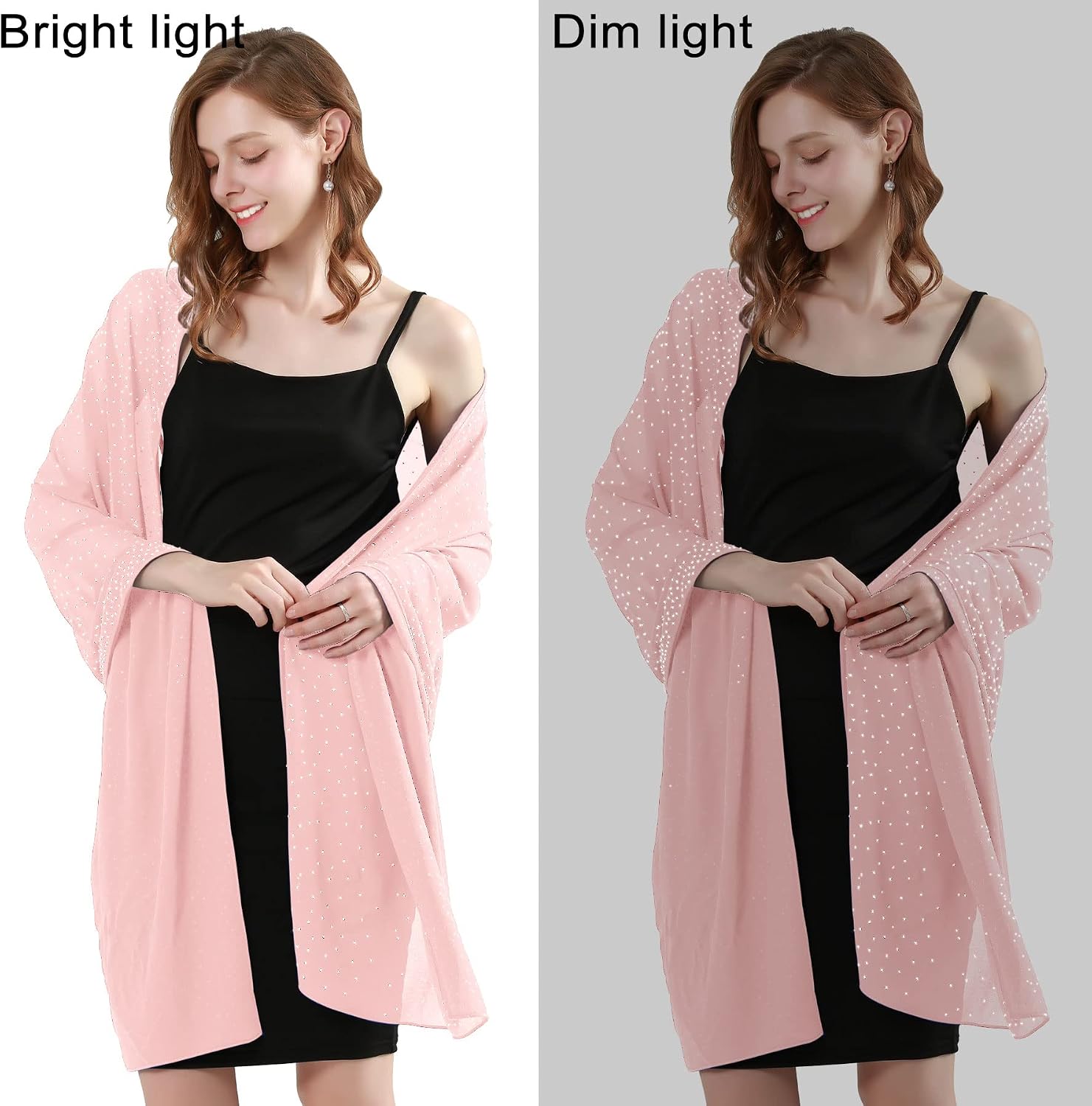 BANETTETA "Shine Bright Like a Diamond Chiffon Sparkly Rhinestone Shawls image 5