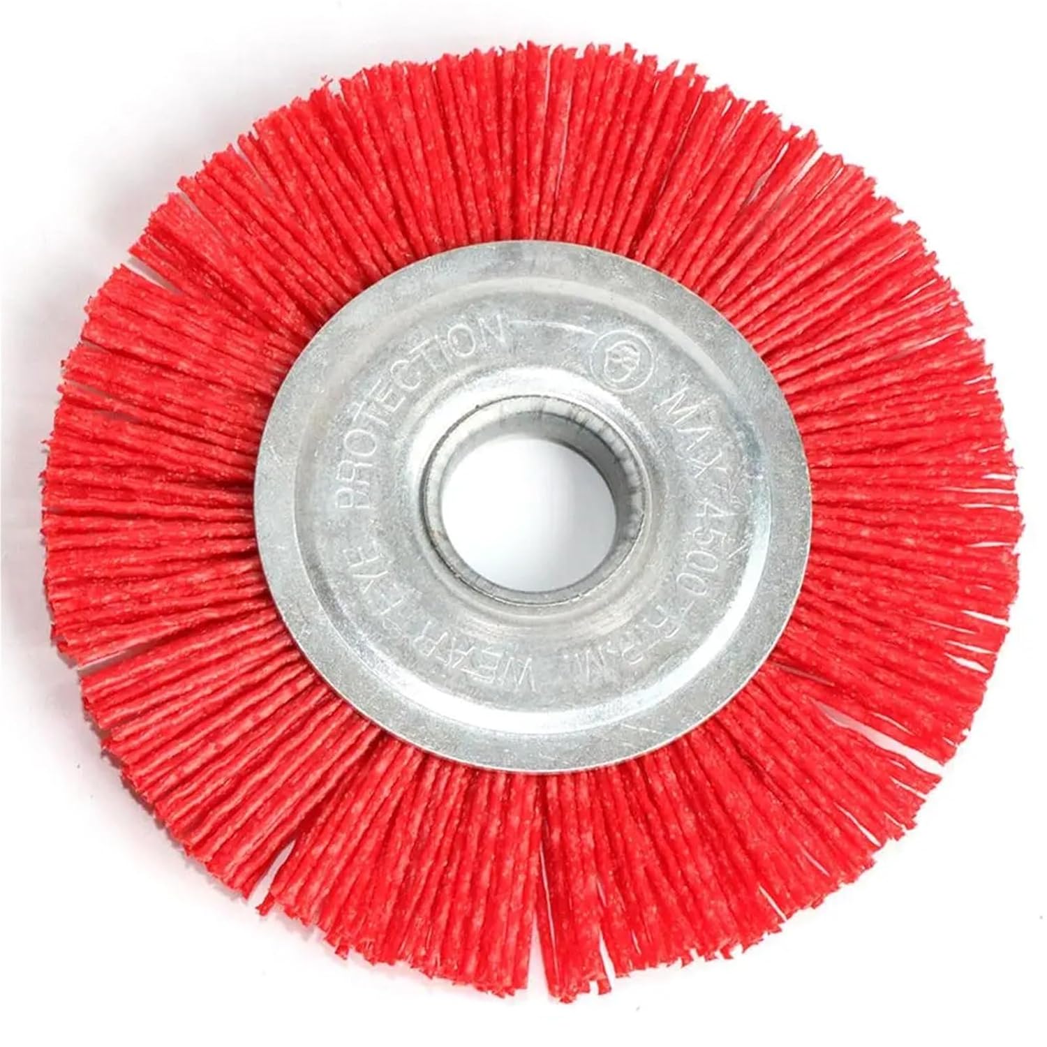 1pc 125*22mm 5 Inch Nylon Abrasive Brush Wheel Grit 80 Polymer-Abrasive Wire Drawing Round Polishing Wood deburring