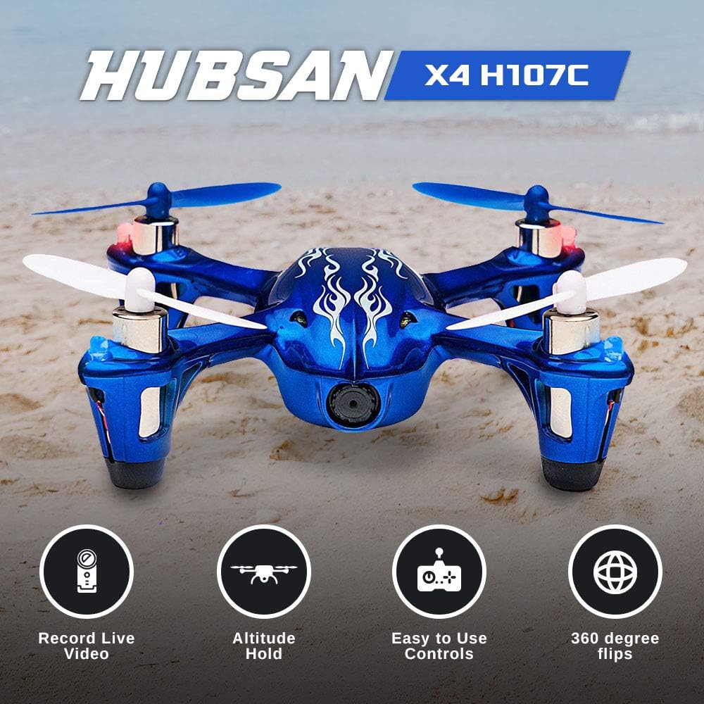 Tekstra Hubsan X4 H107C Mini Micro Drone for Kids, 720P HD Camera, 6-Axis Gimbal Adjustable Sensitivity, Modes Function, Small Quadcopter, Best Gifts