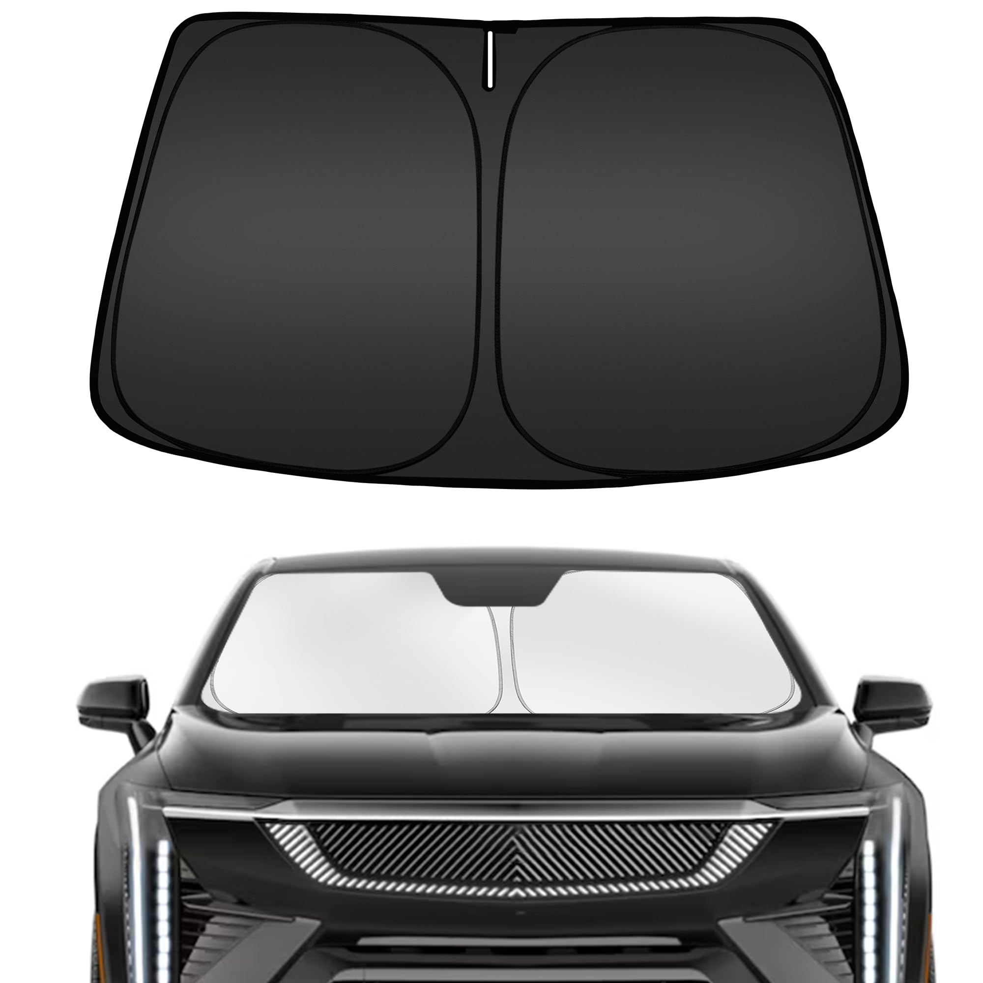 ARISMOTOR Windshield Sun Shade for Cadillac Optiq Electric SUV 2025-2027, Custom Fit Foldable Front Window Sunshade Sun Visor Protector, Block UV Rays Keep Your Car Cooler