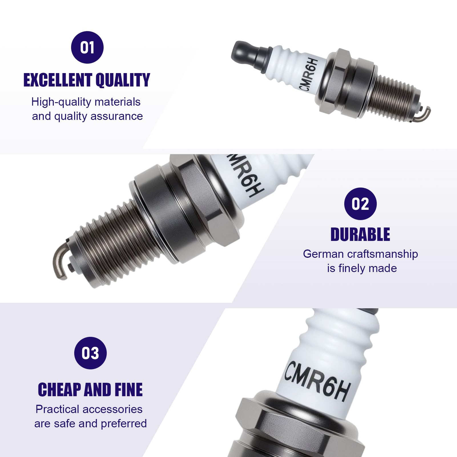 Supecesorio Zündkerzen CMR6H 2 Stück - Für Stihl MS170-MS251 & BG56-BG86 Motoren