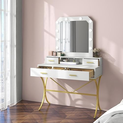 Miniatura 10 de Elegante tocador de maquillaje (marrón)