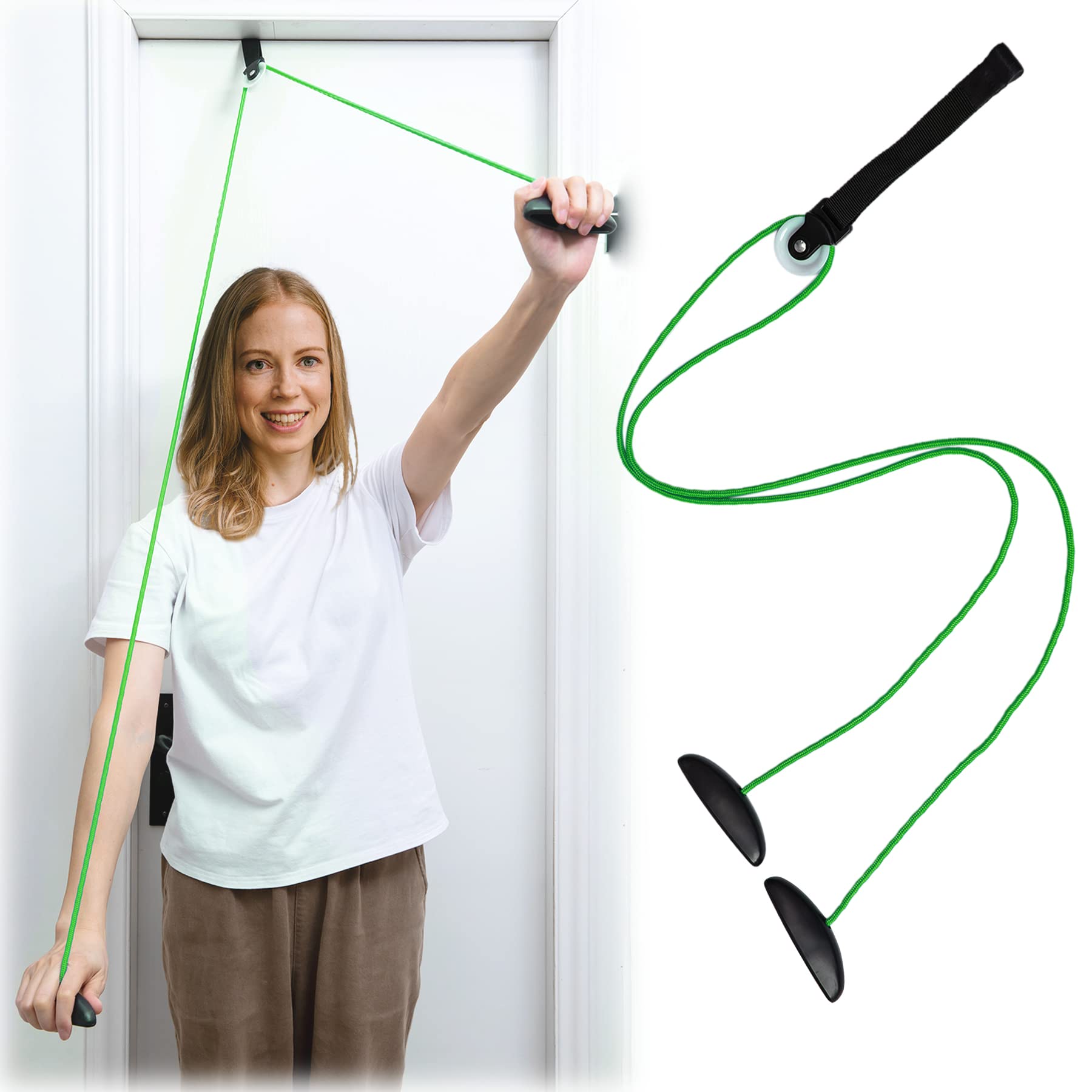 Shoulder Pulley Over The Door Physical Therapy System, Exercise Pulley, Alleviate Shoulder Pain and Facilitate Recovery from Surgery, FSA/HSA Eligible