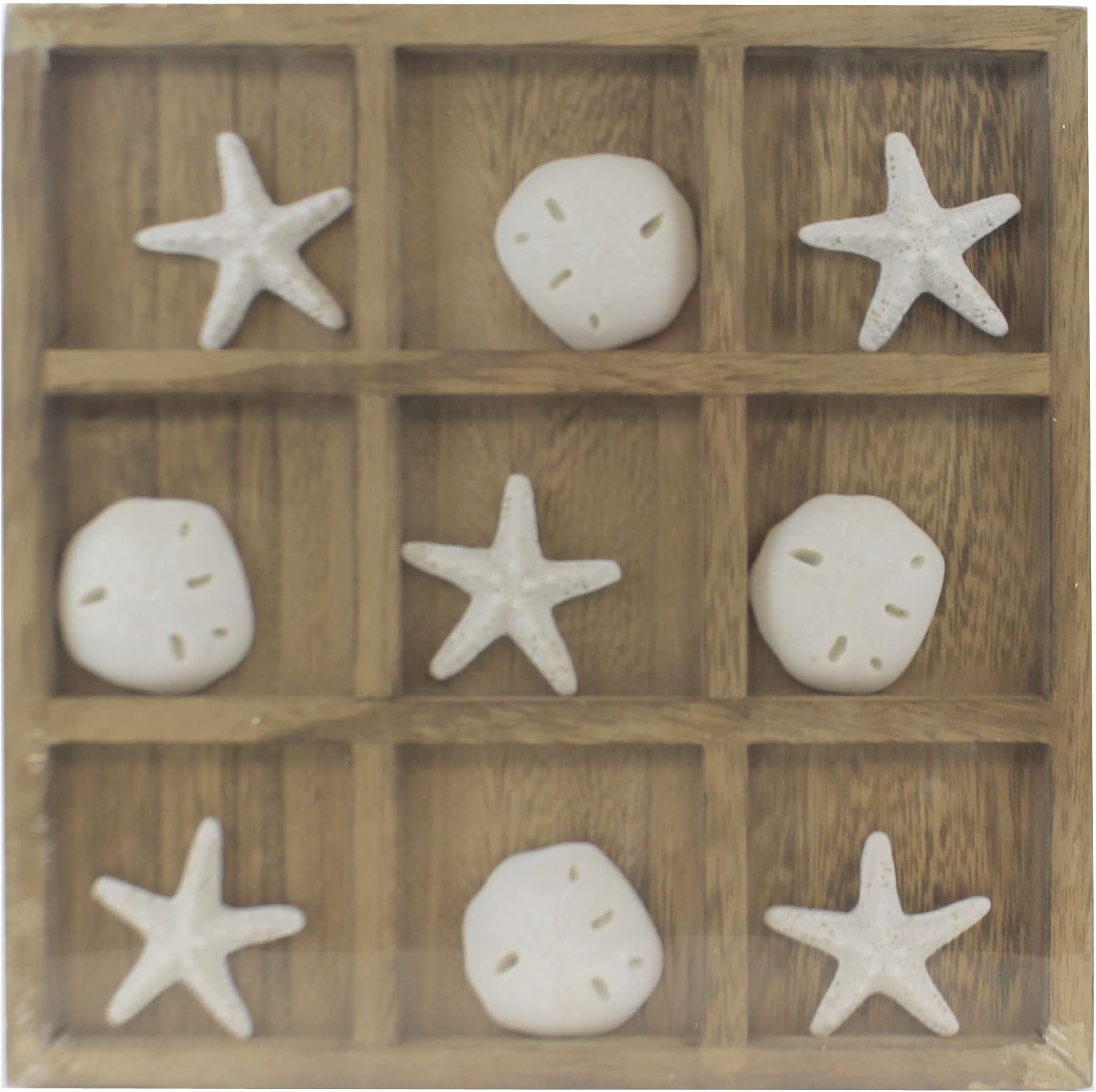 DEI Shell Tic tac Toe, 9" sq, Multicolored