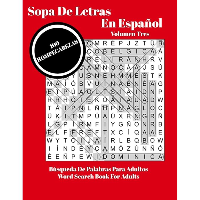 Buy Sopa De Letras En Español Volumen Tres Libro de rompecabezas de