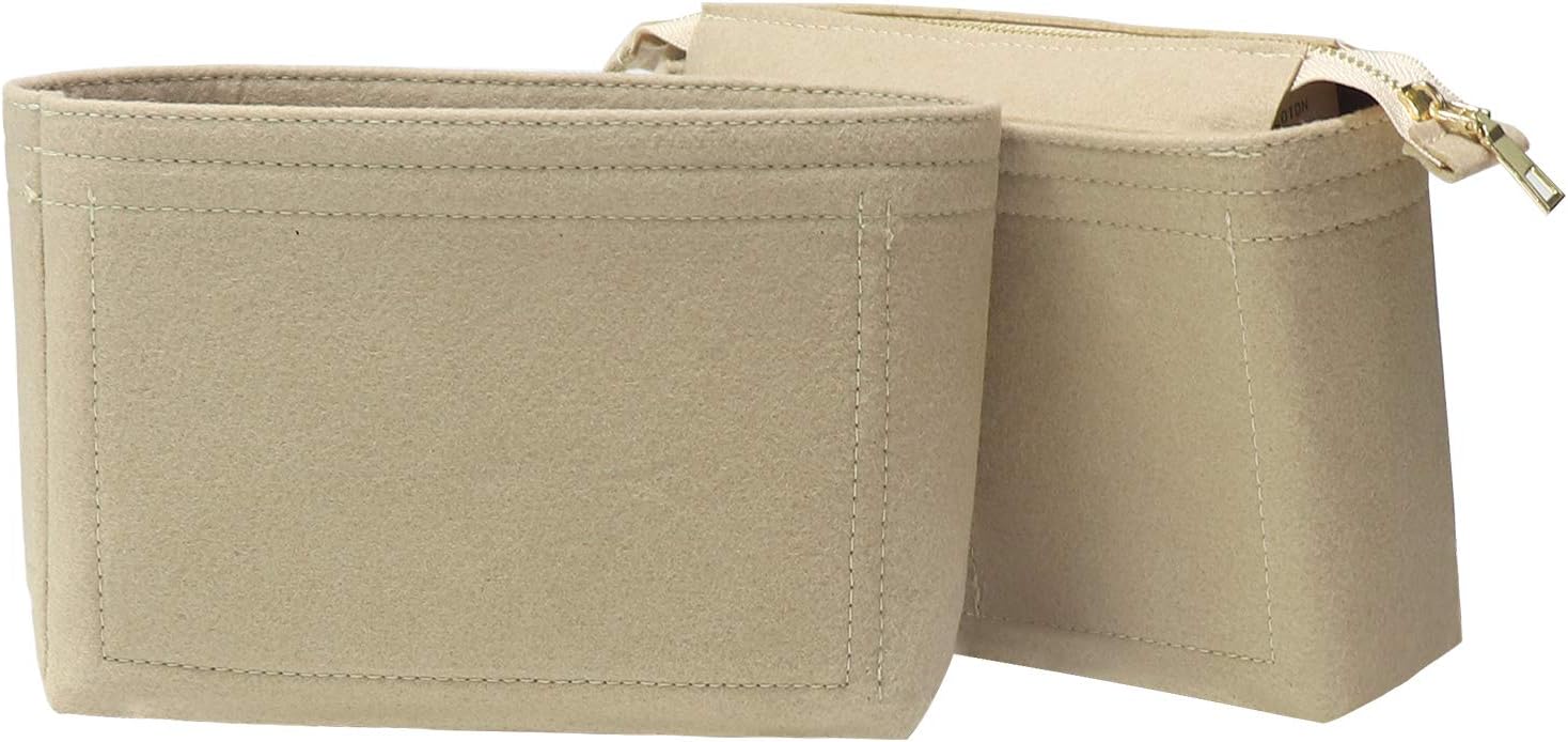 Bag Organizer, Bag Shaper Purse Insert Felt Organizer Fit in NeoNoe Noé and other Bucket Bags - beige