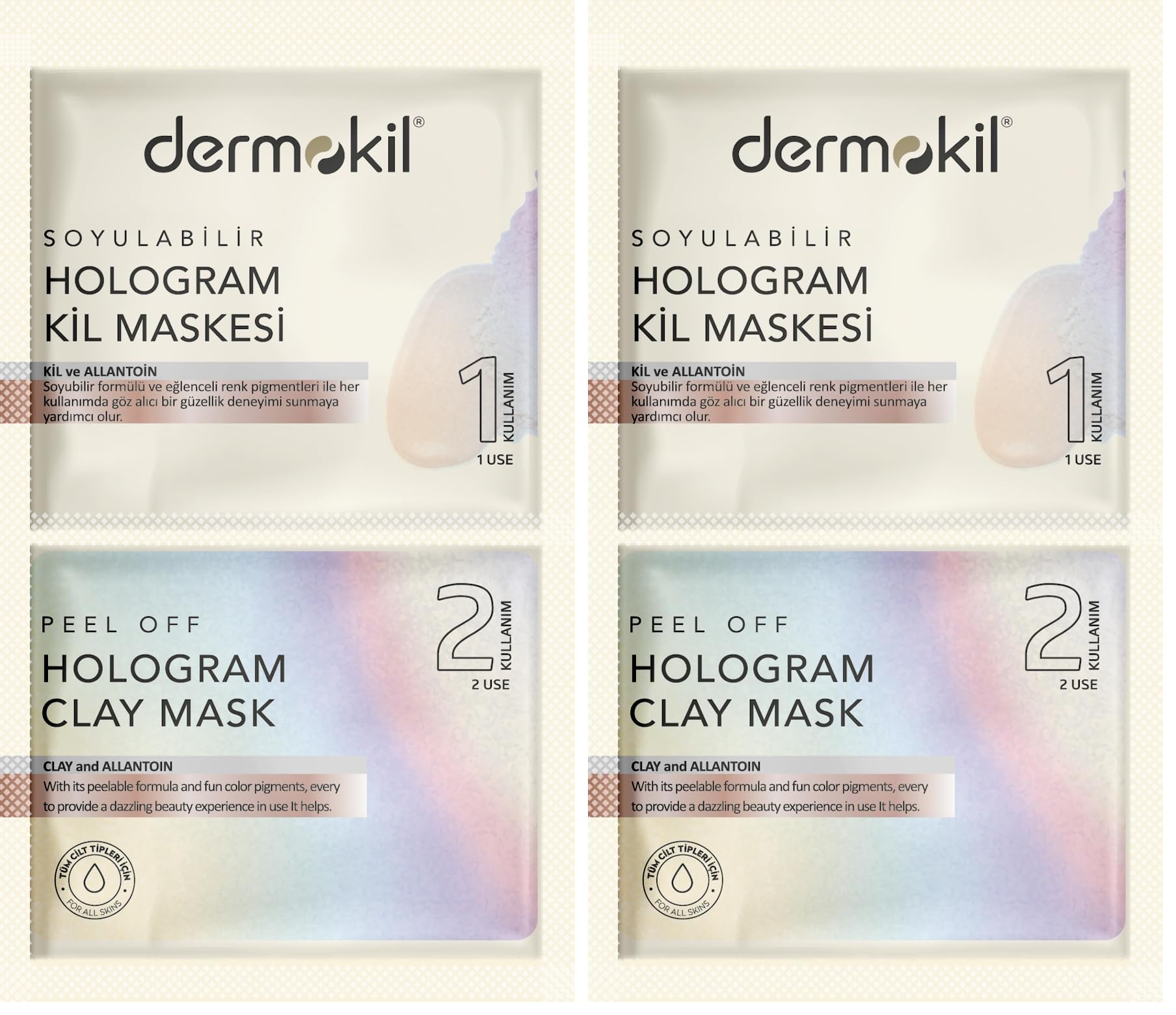 Dermokil Soyulabilir Hologram Maske 2x7.5 ml 2li paket