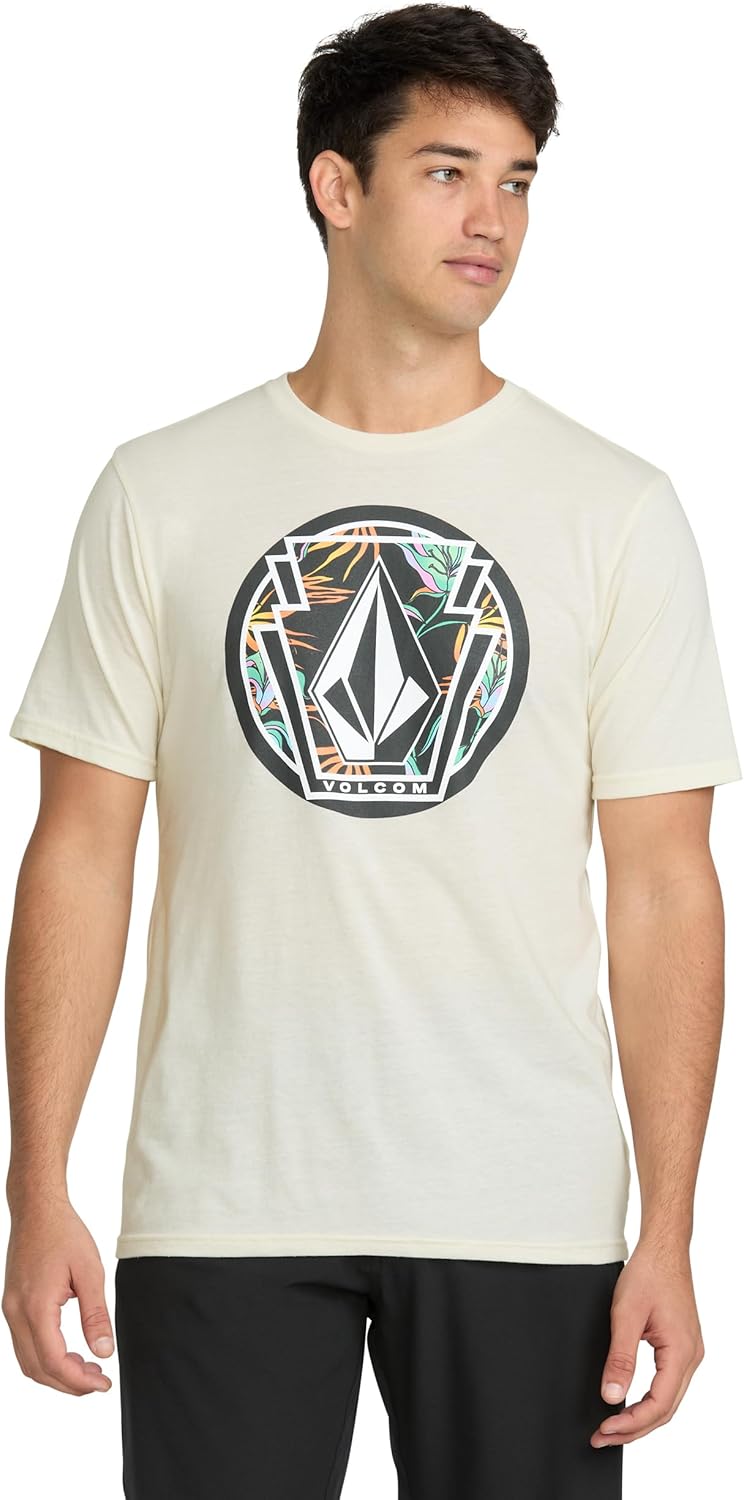 Volcom Men's Melting Heather Short Sleeve T-shirt - Soft Cotton Blend Crewneck Tee, Lightweight & Breathable Casual Fit