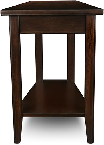 Miniatura 28 de Leick Home 10074-DS - Mesa auxiliar reclinable con plataforma con estante, color arena del desierto Arenas del desierto,Negro -,Gris,Roble de