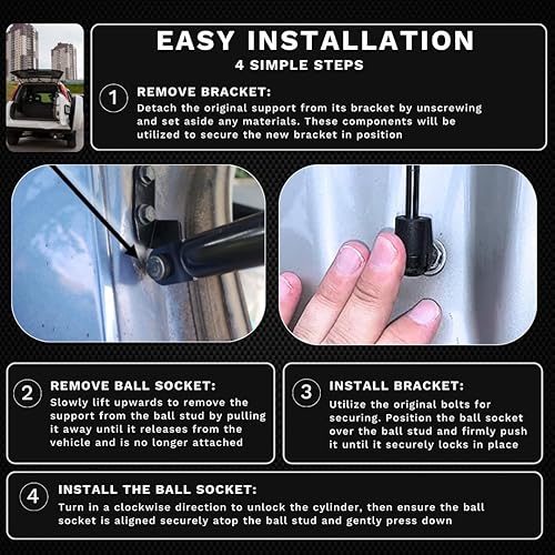 Miniatura 5 de Lift Supports Depot Cantidad (2) Compatible con Nissan Rogue 2014 a 2020 Liftgate Lift Soportes sin puerta eléctrica. (No es compatible con Select &