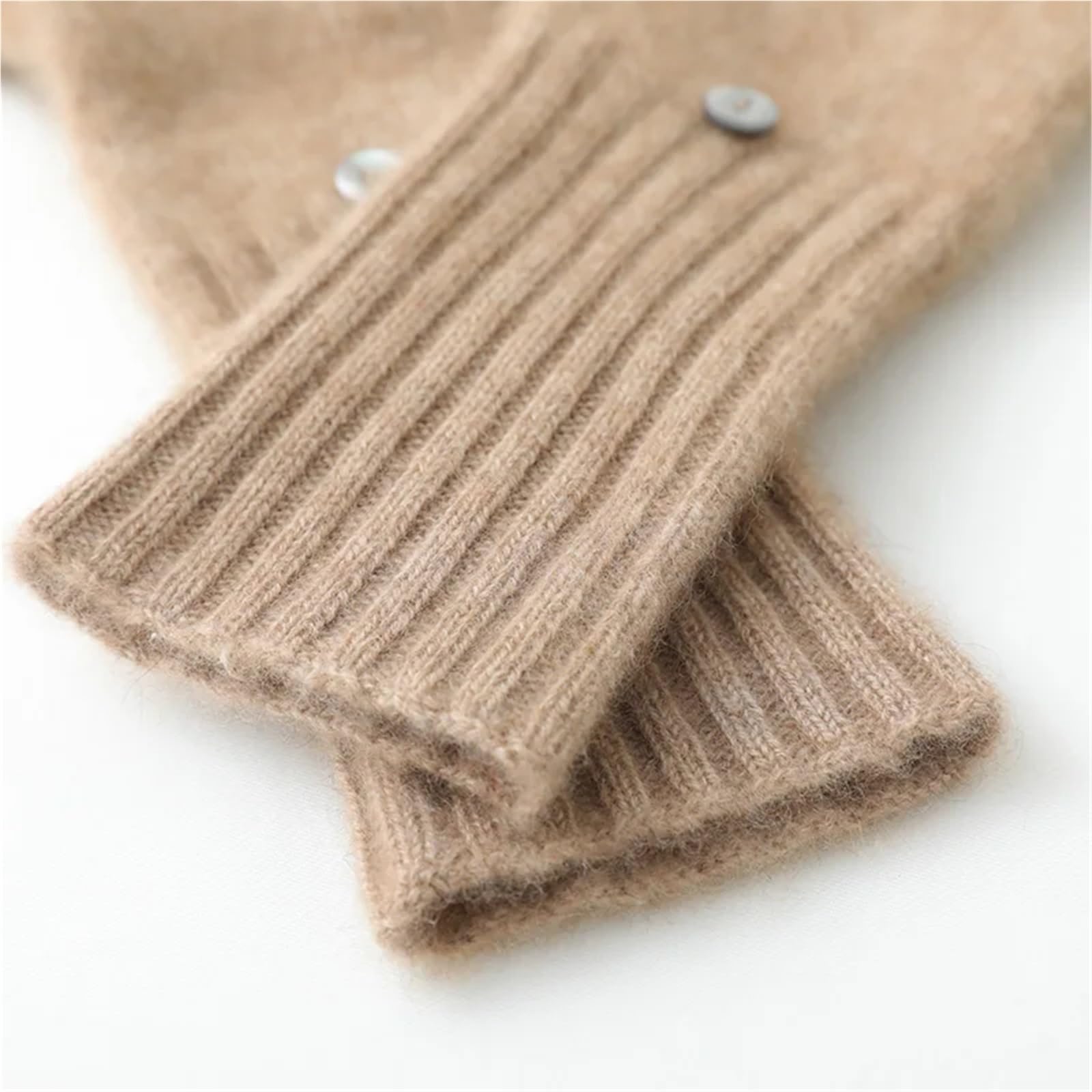 Guantes De Punto Manopla de Invierno Guantes sin Dedos Punto cálidos Mitones for Hombres para Caminar Y Correr