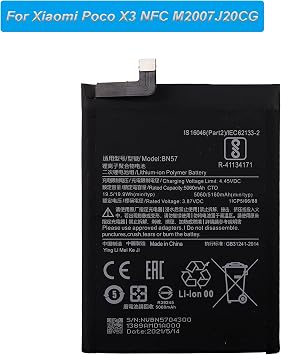 Replacement Battery BN57 Compatible with Xiaomi Poco X3 NFC M2007J20CG, M2007J20CT with Tools