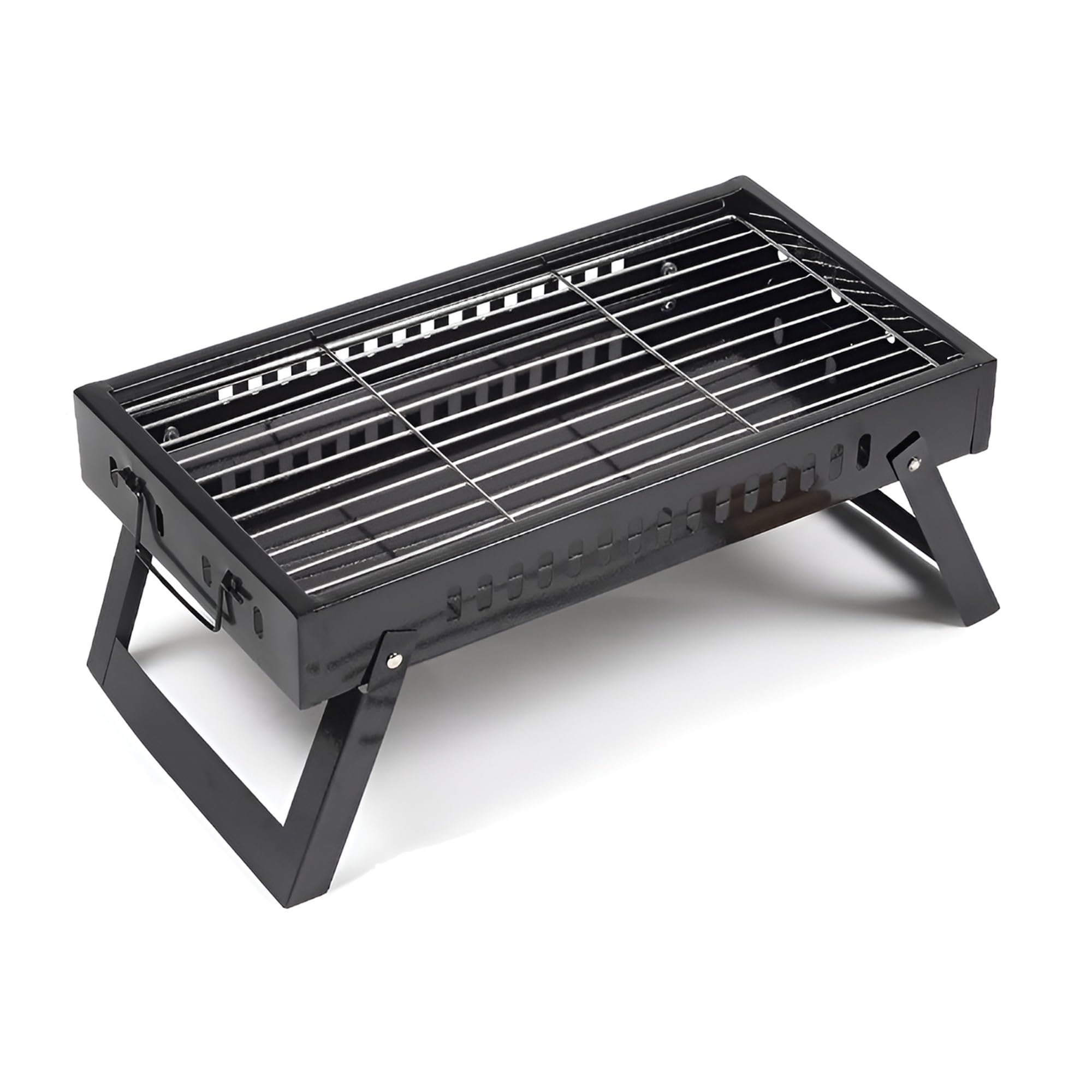 - Amazon Brand - Umi UrbanFlame BBQ Grill for Indoor & Outdoor Cooking| Traveler Compact Foldable Tandoor Charcoal Barbeque Grill Set| Tabletop, Portable, Easy Assembly- (Black)