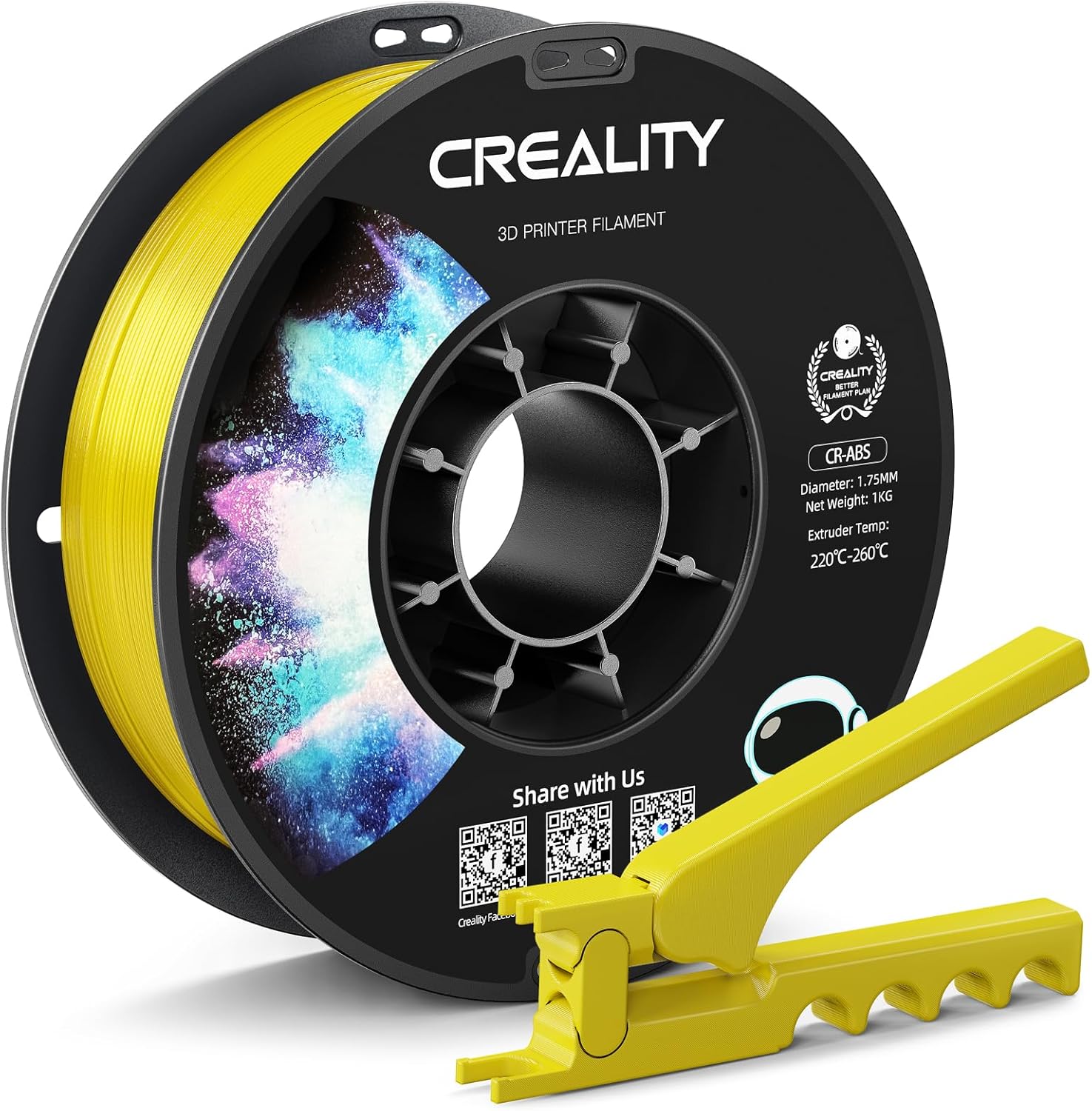 Creality 1kg Blue and 1kg Yellow ABS Filament