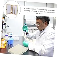 Vista 4 de Caja de rebanada biológica Caja de almacenamiento de diapositivas Soporte de madera Microscopio de madera Estuche de diapositivas de madera Soporte