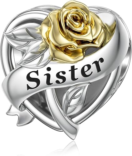 DALARAN Abalorios de plata de ley 925 para madre, hija, hermana, esposa, amiga, abuela, abalorios para pulsera y collar