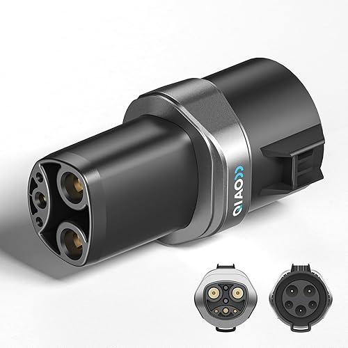 Adaptador de Carga J1772 a Cargador Tesla QIAO, Hasta 80A 250V - Adaptador J1772 a NACS para Cargar Coches Eléctricos Tesla en Estación de Carga AC