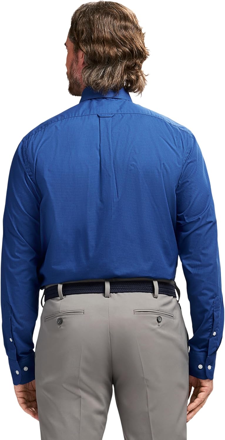 Izod Mens Dress Shirt Regular Fit Long Sleeve Wrinkle Free Stretch Button Down Collar - Image 2