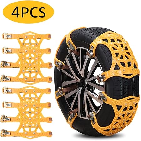 Amazon Augymer 車チェーン 最新改良版 タイヤチェーン 雪チェーン 緊急用 雪タイヤ タイヤ雪 非金属冬チェーン 車用タイヤチェーン ジャッキアップ不要 取付簡単 凍結 スリップ 事故 冬場 緊急脱出用 雪道 凍結 事故 悪路 防止 スノーチェーン 雪対策 スノータイヤ