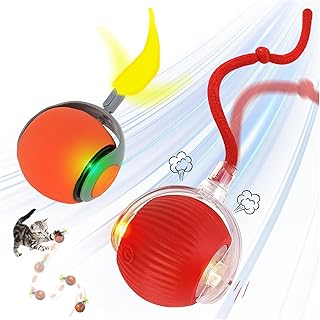 2Pcs Interaktives Katzenspielzeug, Interaktives Hundespielzeug Ball, 360° Automatisch Katzenspielzeug für Katzen,Interaktiver Ball Katze,Multifunktions Katzenspielzeug Elektrisch Ball Interaktiv product image