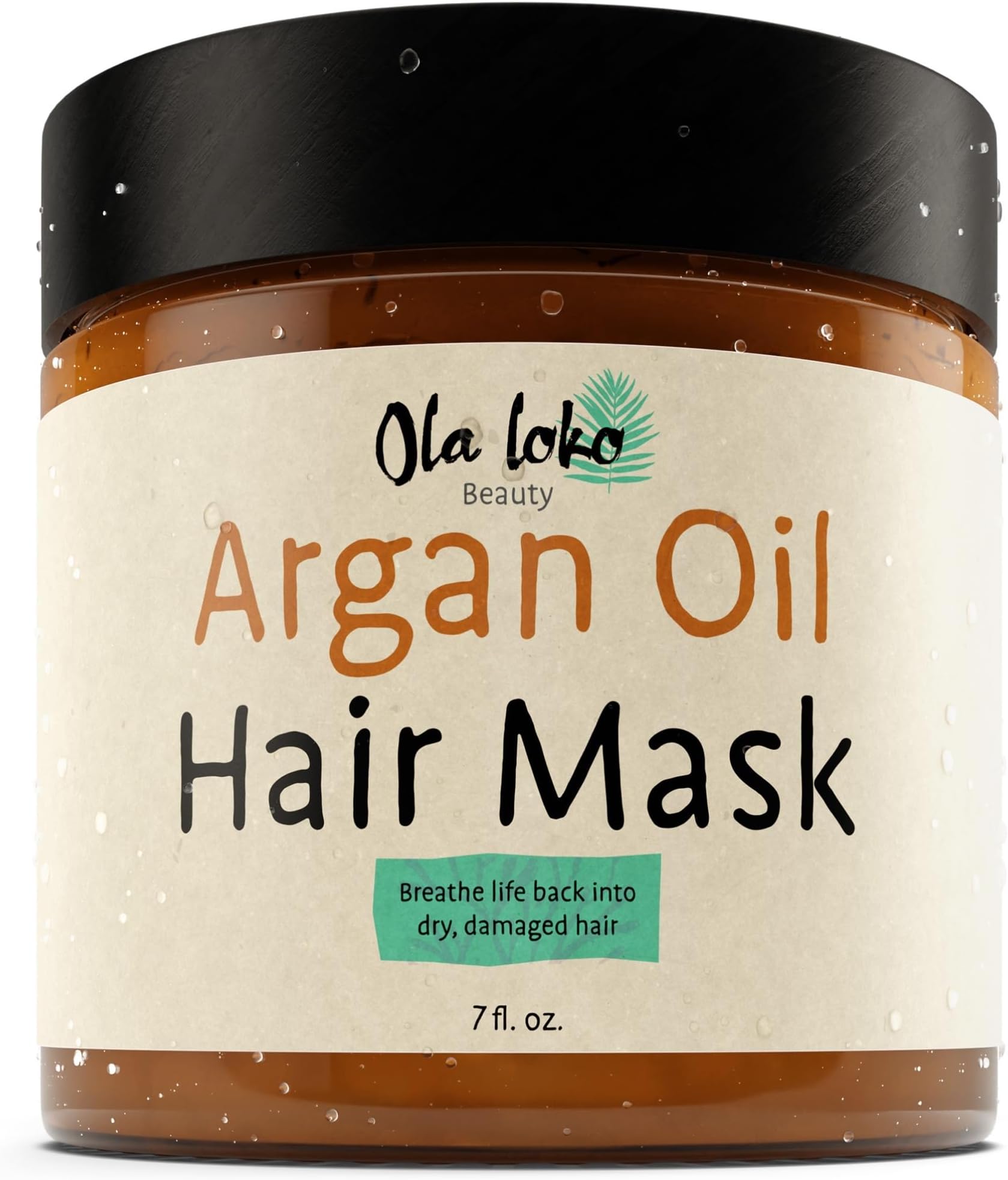 Argan Oil Hair Mask for Dry Damaged Hair and Growth, Deep Conditioning Hair Treatment for Dry Damaged Hair and Color Treated Hair, Helps to Nourish and Moisturize, Hair Repair Treatment, 7 Fl Oz