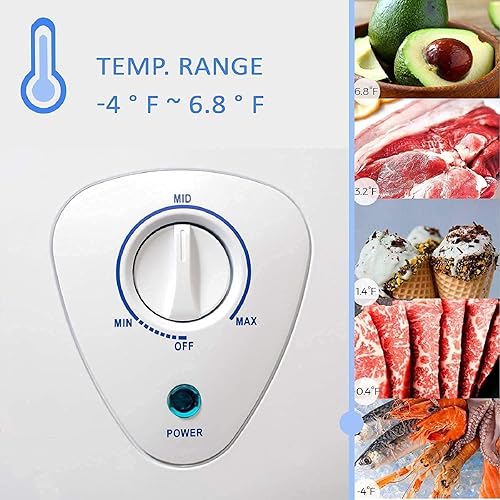 Miniatura 2 de Congelador de pecho de 7 pies cúbicos, puerta abierta superior independiente, congelador profundo con control de termostato ajustable y cestas
