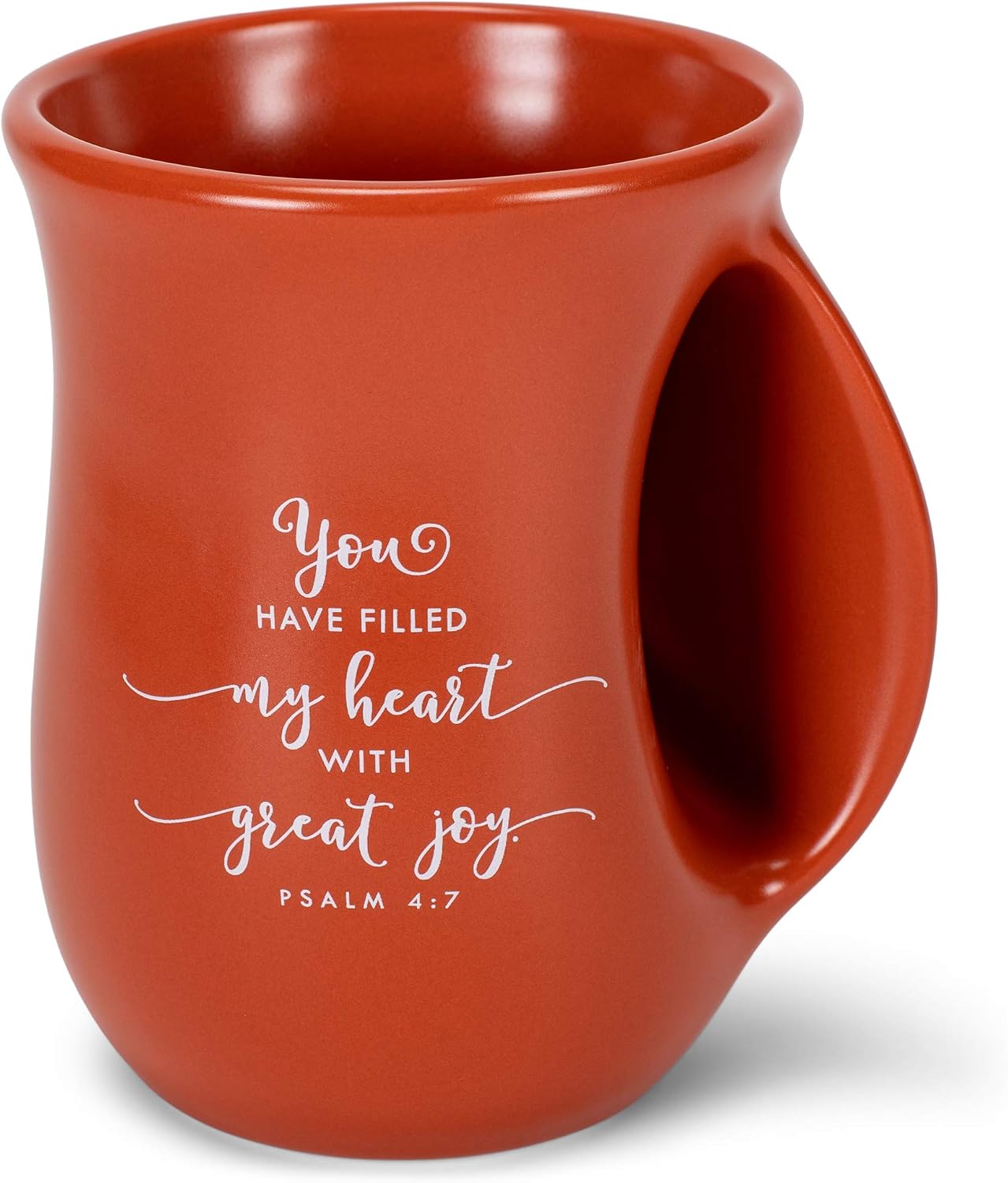 Lighthouse Christian Products Grateful For You Harvest Orange 14 Ounce Ceramic Handwarmer Mug
