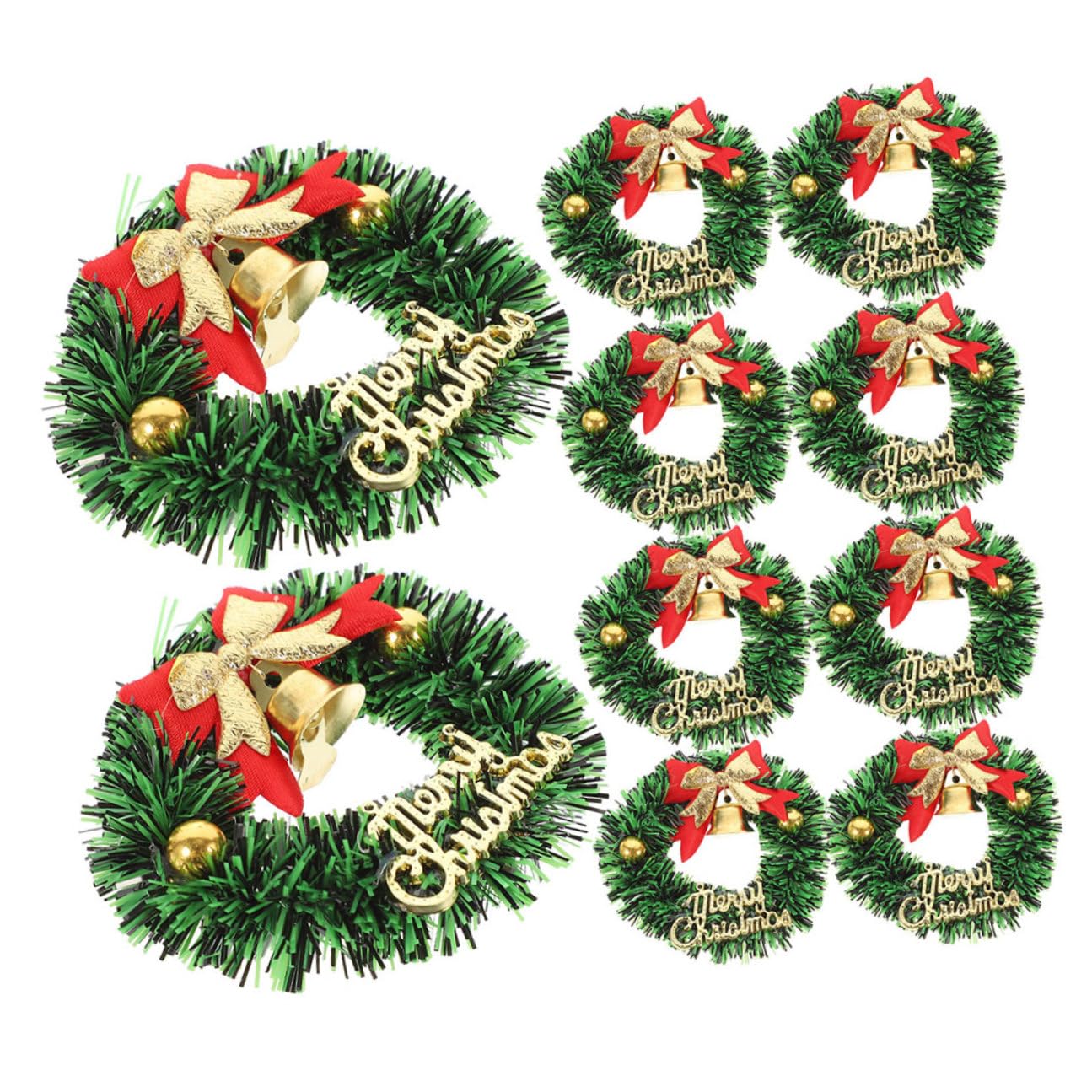 20 mini couronnes de Noël pour décoration de maison de poupée et sapin