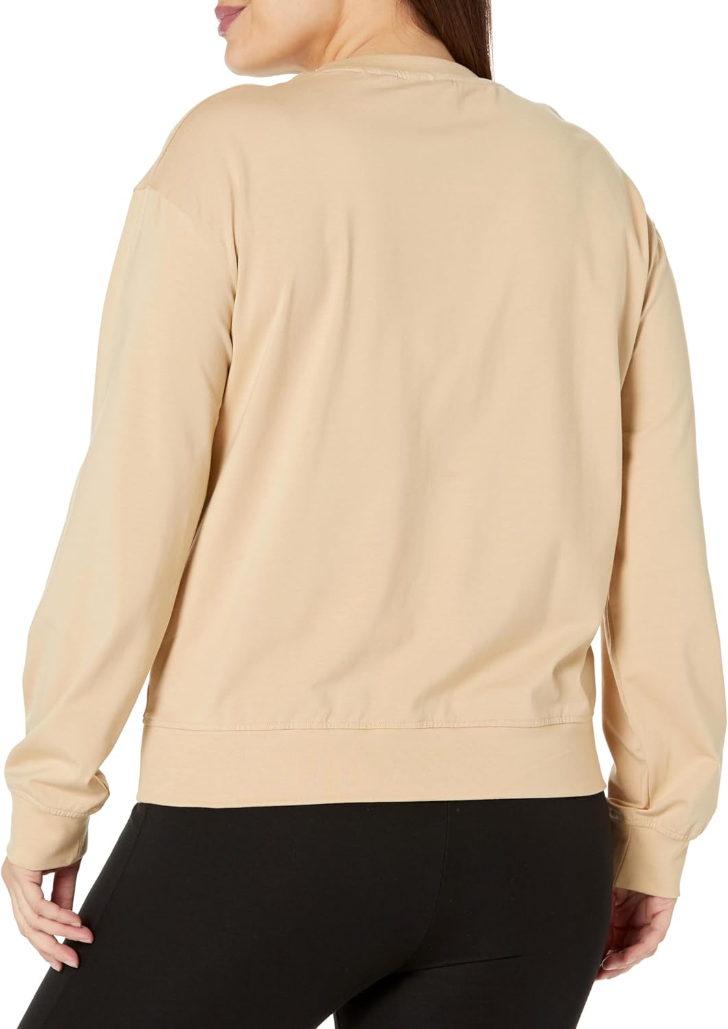 HUGO Women's Center Logo Relaxed Fit Jersey Sweatshirt
